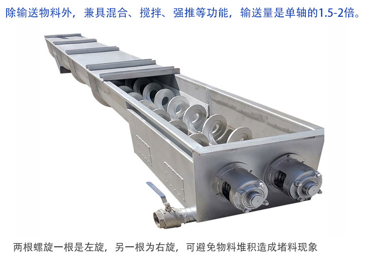 雙軸螺旋輸送機(jī)優(yōu)點